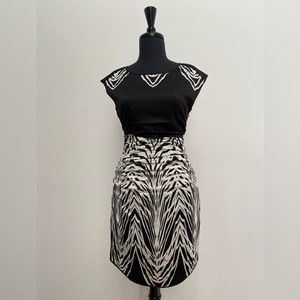 The Limited -Black and White Animal Print Dress